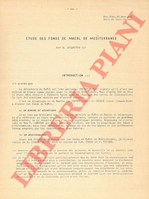 Etude des fonds de Maerl de Mediterranée.