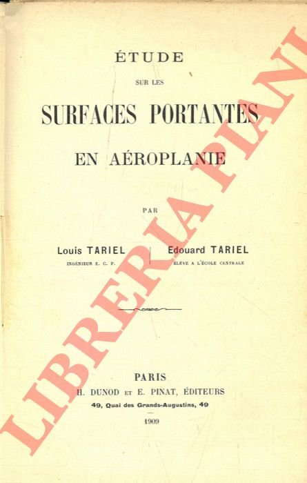 Etude sur les surfaces portantes en aéroplanie.