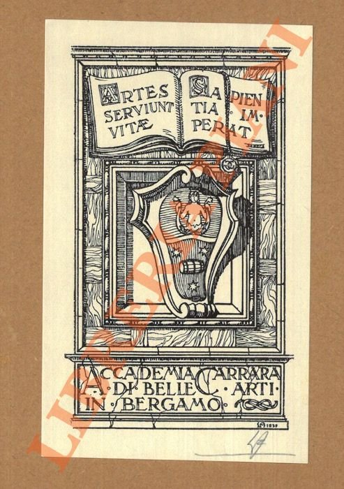 Ex libris Accademia Carrara di Belle Arti in Bergamo.