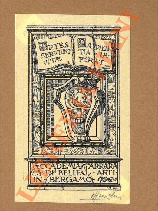 Ex libris Accademia Carrara di Belle Arti in Bergamo.
