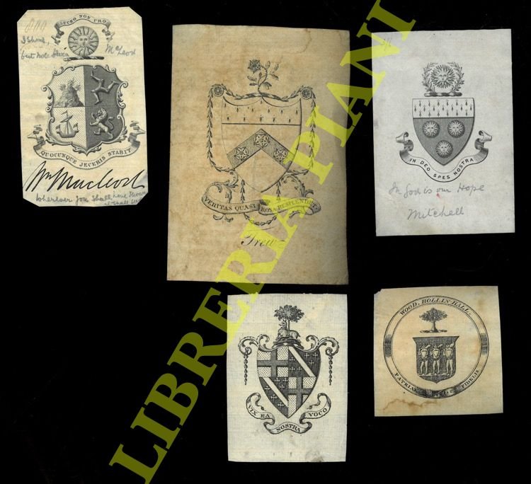 Ex libris : ARALDICA (inglesi : fiori, sole, sopra lo …