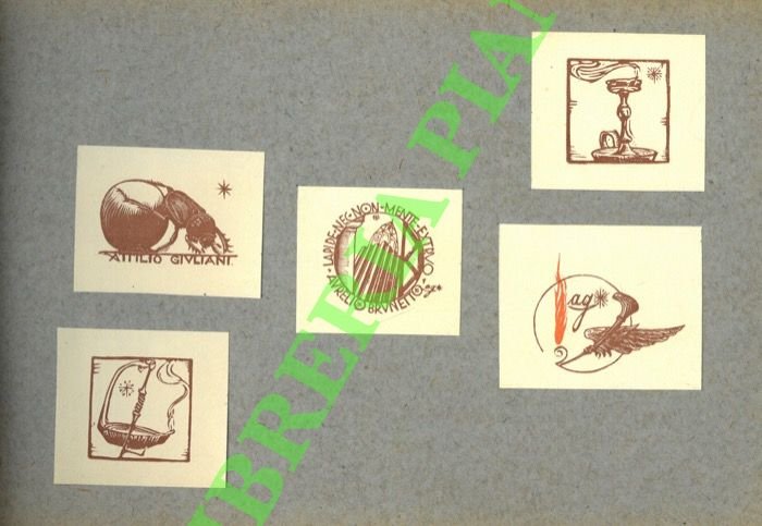 Ex libris Attilio Giuliani, Aurelio Brunetto e anonimi.