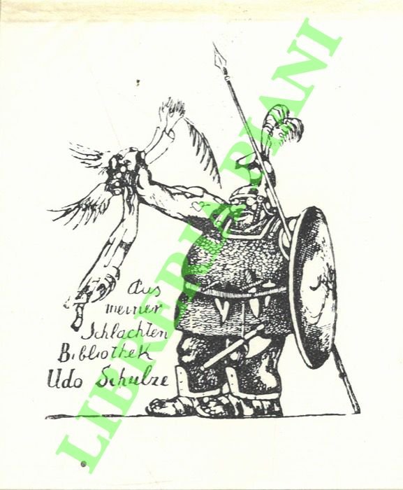 Ex libris Aus Meurer schlachten Bibliotek Udo Schulze.