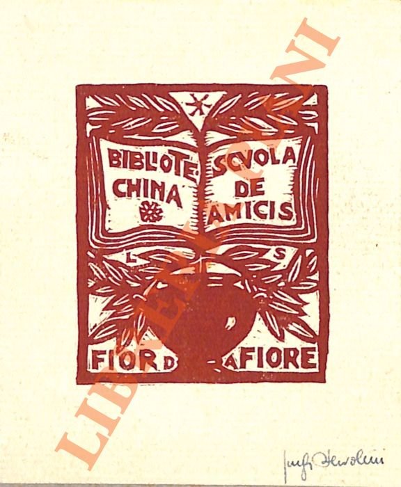 Ex libris Bibliotechina scuola De Amicis.