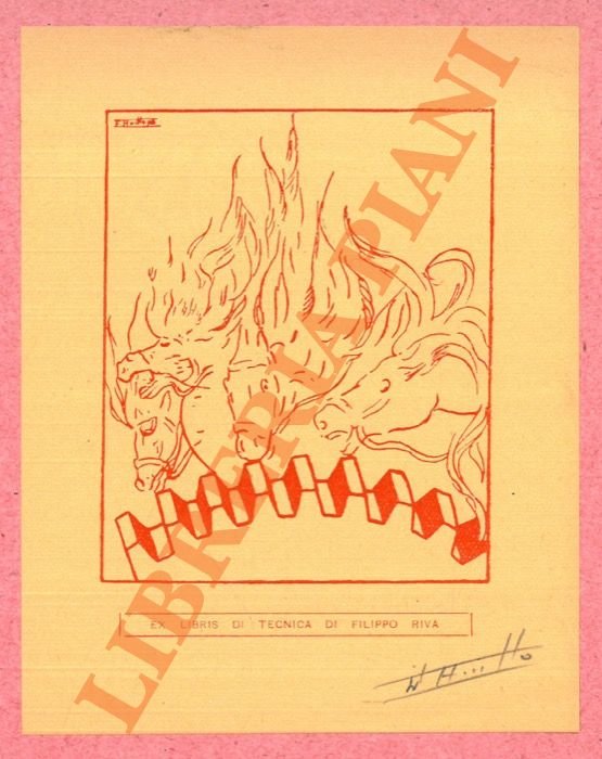 Ex libris di tecnica Filippo Riva.