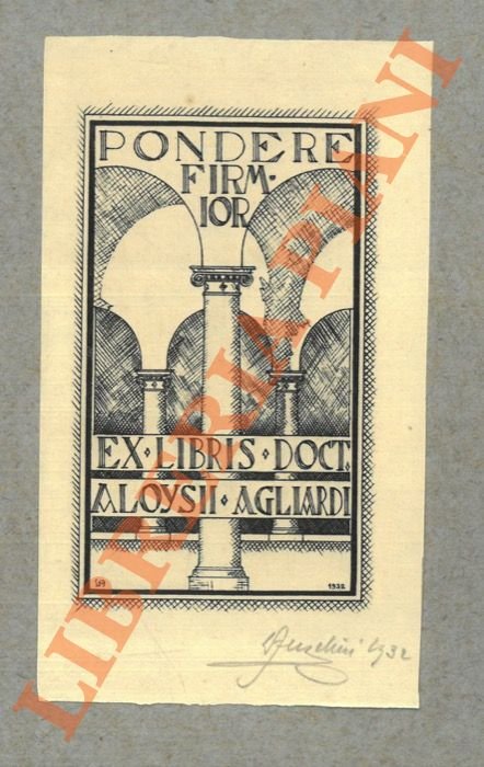 Ex libris Doct. Aloysii Agliardi.