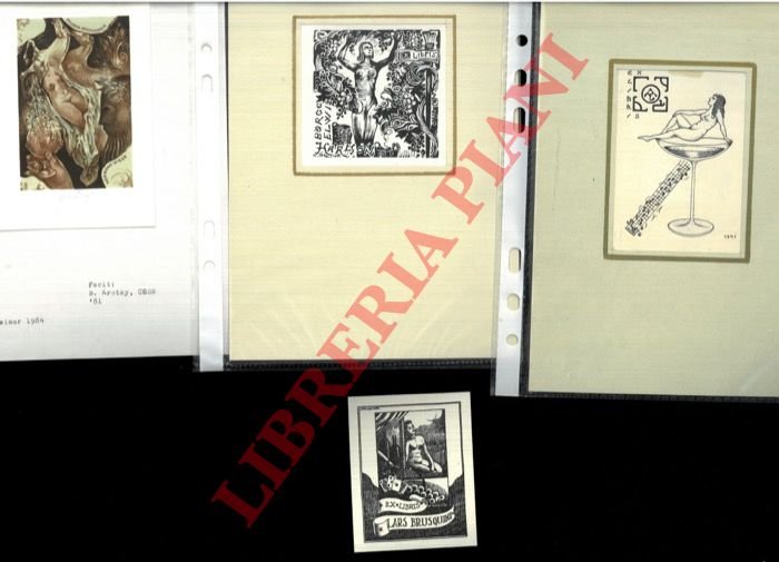 Ex libris : DONNE NUDE CON VINO O CALICI -