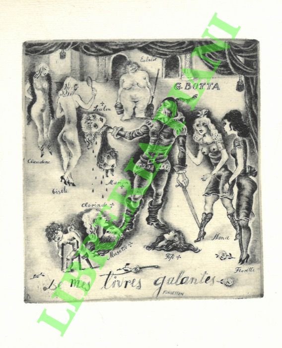 Ex libris G.Botta. De mes livres galantes (sic).