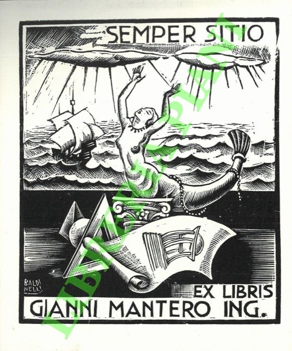 Ex libris Gianni Mantero Ing. Semper sitio.