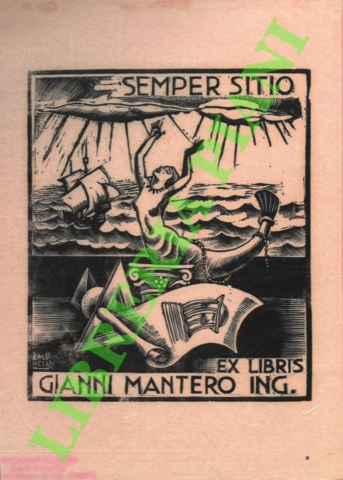 Ex libris Gianni Mantero Ing. Semper sitio.