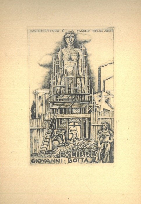 Ex libris Giovanni Botta. L'architettura è la madre delle arti.