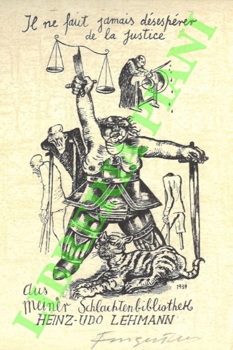 Ex libris Heinz-Udo Lehmann. Je ne faut jamais désespérer de …