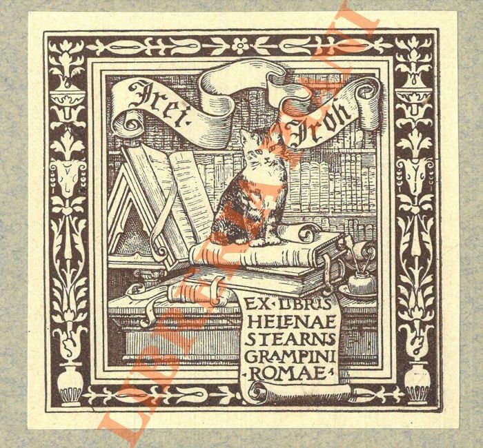 Ex libris Helenae Stearns Grampini, Romae.