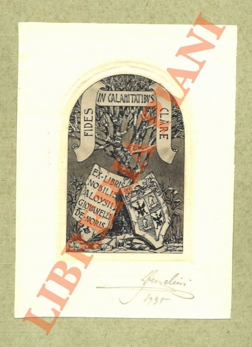 Ex libris Nobilis Aloysii Giovanelli De Noris.