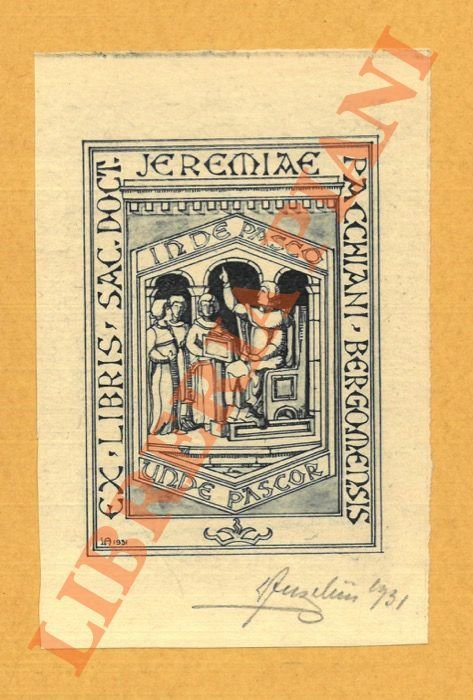 Ex libris Sac. Doct. Jeremiae Pacchiani Bergomensis.