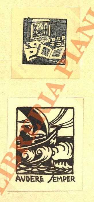 Ex libris senza nome: imbarcazione a vela.