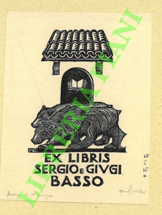Ex libris Sergio e Giugi Basso.