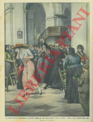 Fanciulla scacciata da una chiesa a causa dell'abito scollato.