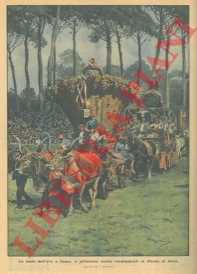 Festa dell'uva: pittoresco corteo vendemmiale in piazza di Siena.