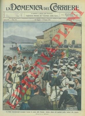 Festoso sbarco dei marinai italiani a Scutari.