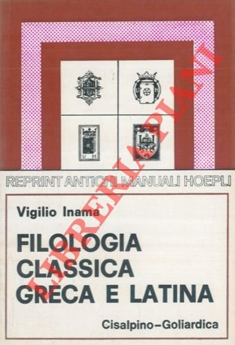 Filologia classica greca e latina.