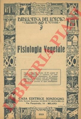 Fisiologia vegetale.