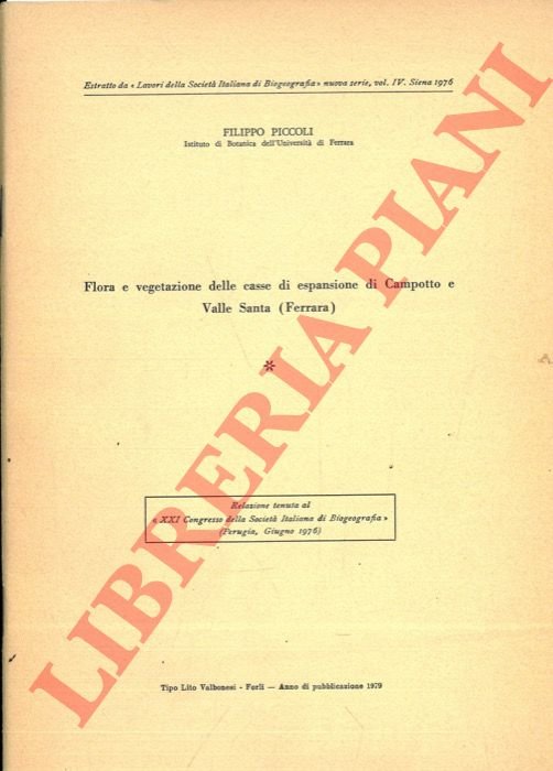 Flora e vegetazione delle casse di espansione di Campotto e …