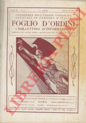 Foglio d'ordini e bollettino d'informazioni.