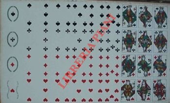 Foglio di carte da gioco di tipo "piemontesi" (40).