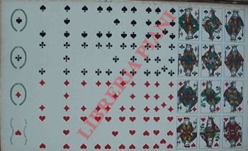 Foglio di carte da gioco di tipo "piemontesi" (40).