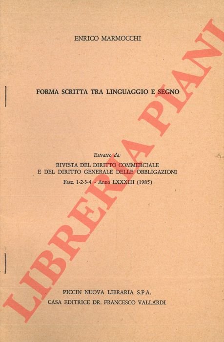 Forma scritta tra linguaggio e segno (riflessione su un libro …
