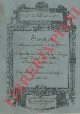 Francazione di diretto dominio e civile possesso di un podere …