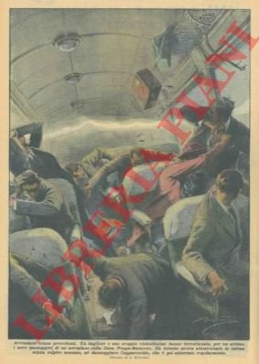 Fulmine attraversa la cabina di un aeroplano sul quale si …