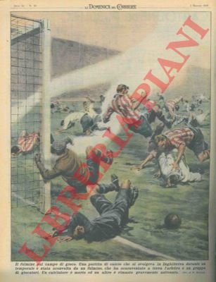 Fulmine scaraventa a terra l'arbitro e un gruppo di giocatori …