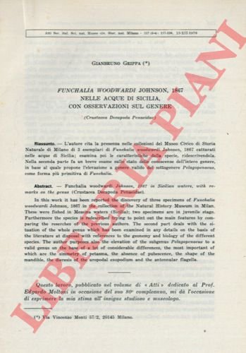 Funchalia woodwardi Jhonson, 1867 nelle acque di Sicilia, con osservazioni …
