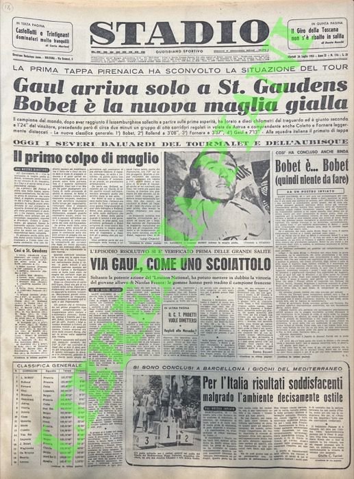 Gaul arriva solo a St. Gaudens. Bobet è la nuova …