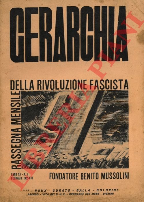 Gerarchia. Rivista politica. Direttore B. Mussolini.