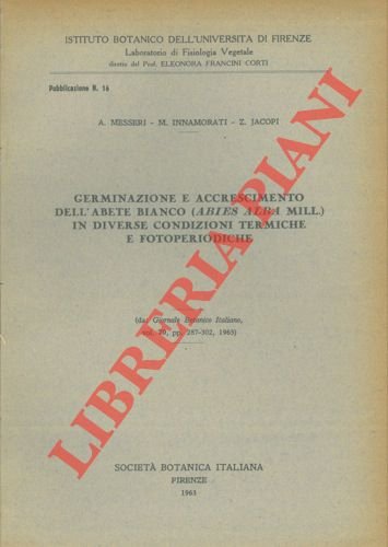 Germinazione ed accrescimento dell 'abete bianco (Abies alba Mill.) in …