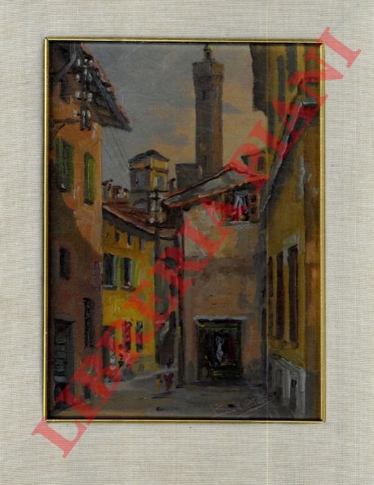 Ghetto di Bologna. Via dell'Inferno vista della "piazzetta" centrale verso, …