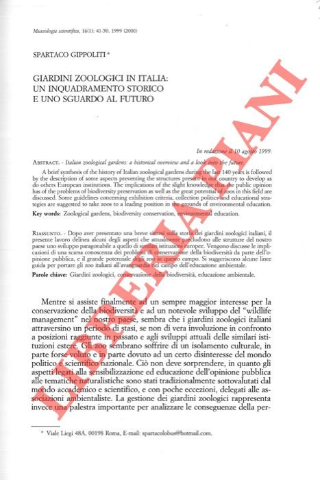 Giardini zoologici in Italia: un inquadramento storico e uno sguardo …