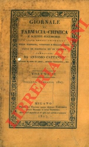 Giornale di farmacia-chimica e scienze accessorie o siano Annali Universali …