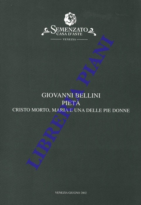 Giovani Bellini. Pietà. Cristo morto e una delle pie donne.