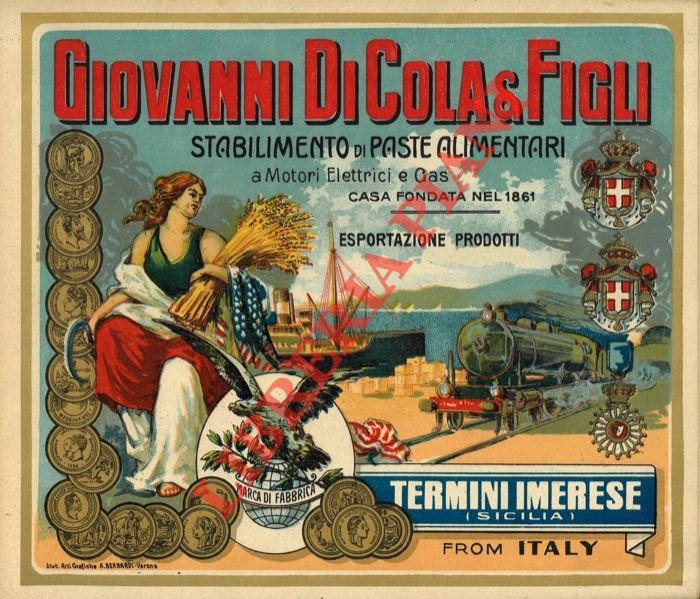 Giovanni Di Cola & Figli. Stabilimento di paste alimentari. Termini …