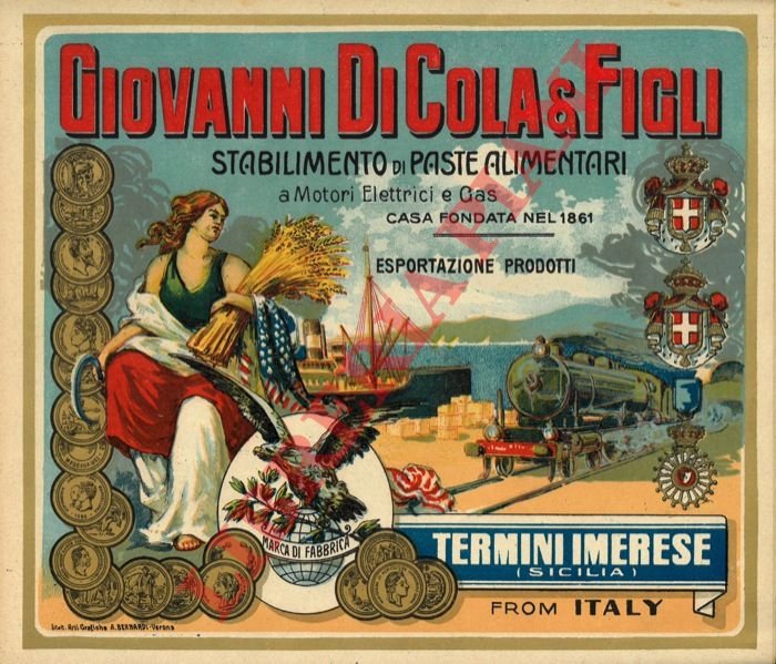Giovanni Di Cola & Figli. Stabilimento di paste alimentari. Termini …