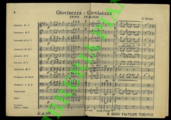 Giovinezza - Giovinezza. Inno italico.