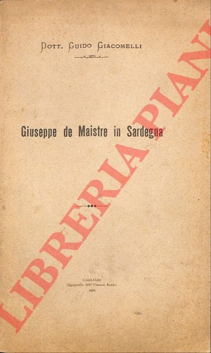 Giuseppe de Maistre in Sardegna.