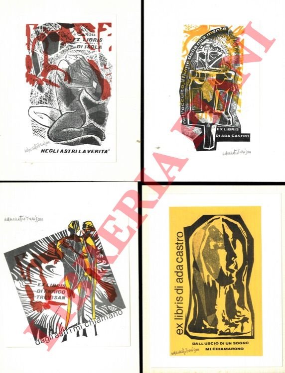 Gli ex libris dei vincitori assoluti del Concorso Nazionale .