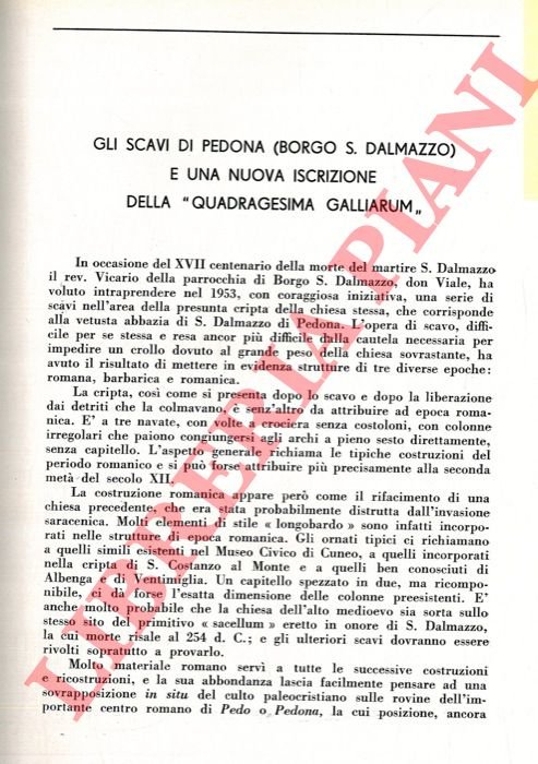 Gli scavi di Pedona (Borgo S. Dalmazzo) e una nuova …