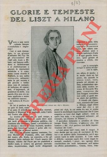 Glorie e tempeste del Listz a Milano.