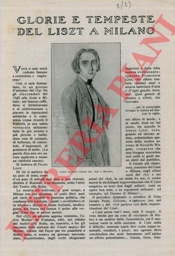 Glorie e tempeste del Listz a Milano.